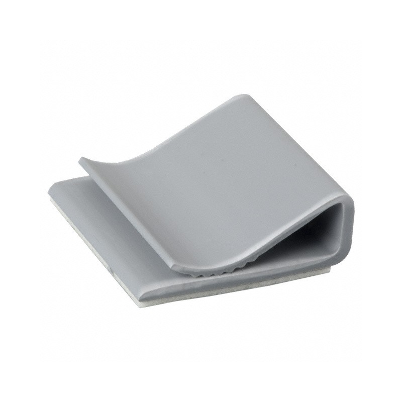 1 pcs : 3484-1000 - CBL CLIP FLAT C-TYPE GRAY ADH