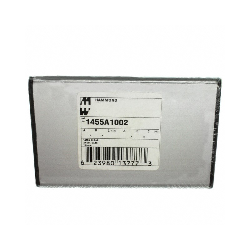 1 pcs : 1455A1002 - Box Aluminum Natural End Panel(s) 3.976' L x 2.756' W (100.99mm x 70.00mm) X 0.472' (11.99mm)