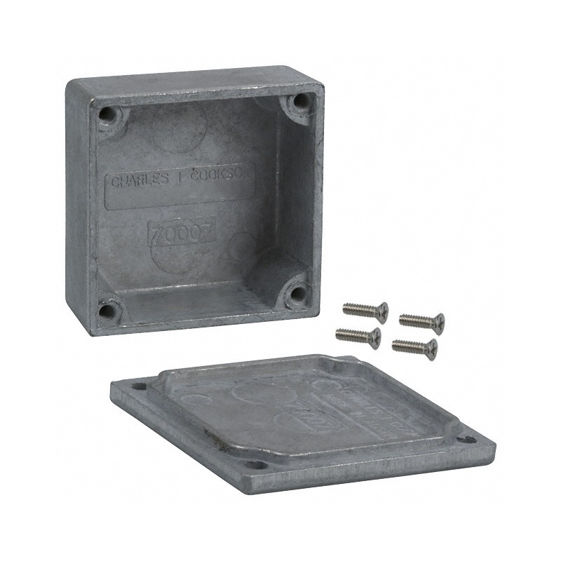 1 pcs : 1590LLB - Box Aluminum Unpainted Cover Included 1.969' L x 1.969' W (50.00mm x 50.00mm) X 0.984' (25.00mm)