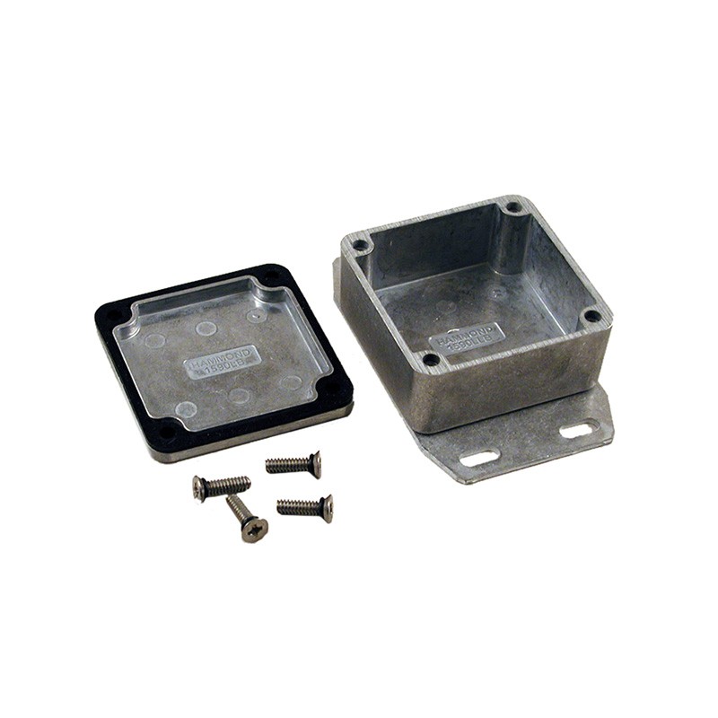 1 pcs : 1590WLLBF - Box Aluminum Unpainted Cover Included 1.969' L x 1.969' W (50.00mm x 50.00mm) X 1.043' (26.50mm)