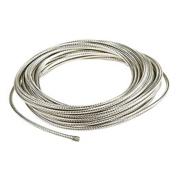 10 pcs - TE Connectivity Expandable Braided Nickel Plated Copper Alloy Silver Cable Sleeve, 10mm Diameter, 10m Length, INSTALITE