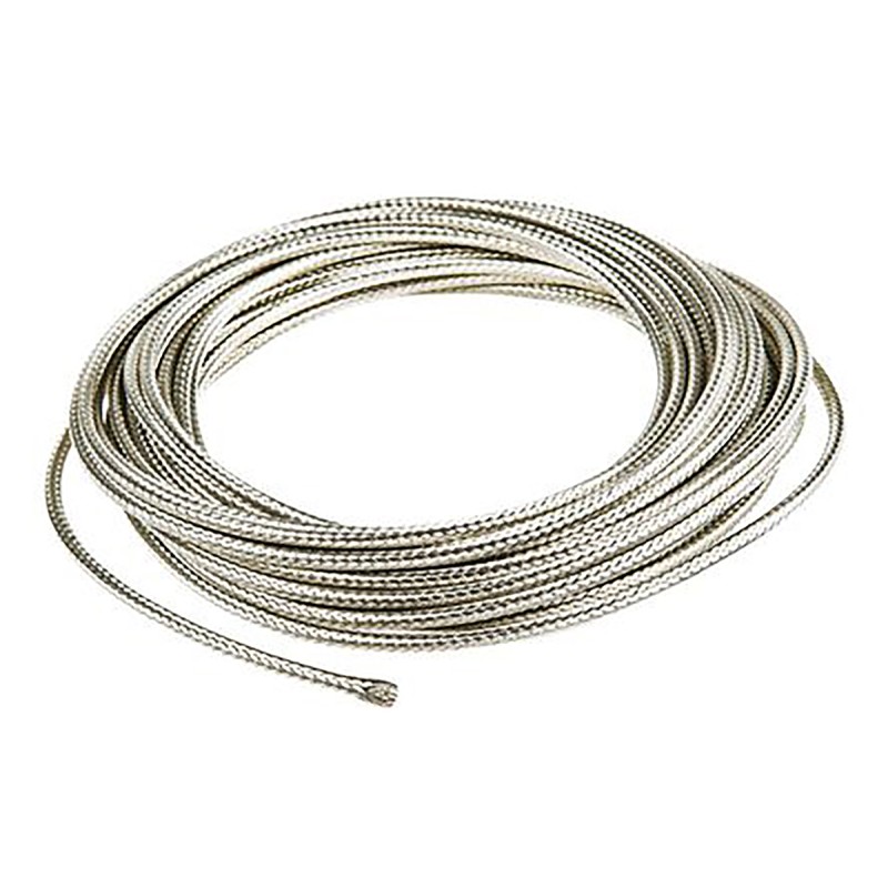 10 pcs - TE Connectivity Expandable Braided Nickel Plated Copper Alloy Silver Cable Sleeve, 10mm Diameter, 10m Length, INSTALITE