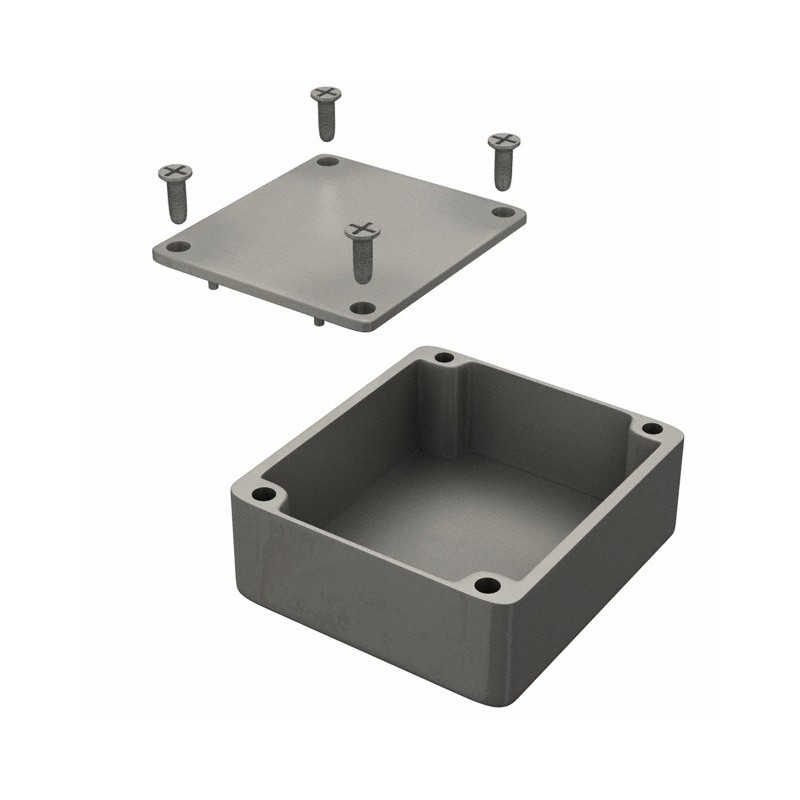 1 pcs : 1550Q - Box Aluminum Unpainted Cover Included 2.362' L x 2.165' W (60.00mm x 55.00mm) X 1.185' (30.10mm)