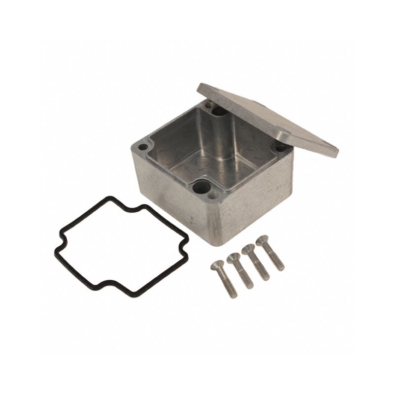 1 pcs : 1550Z104 - Box Aluminum Unpainted Cover Included 2.535' L x 2.299' W (64.39mm x 58.39mm) X 1.394' (35.41mm)