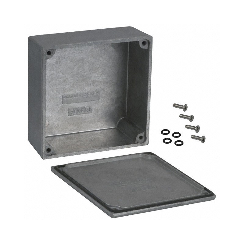 1 pcs : 1590WY - Box Aluminum Unpainted Cover Included 3.622' L x 3.622' W (92.00mm x 92.00mm) X 1.654' (42.01mm)