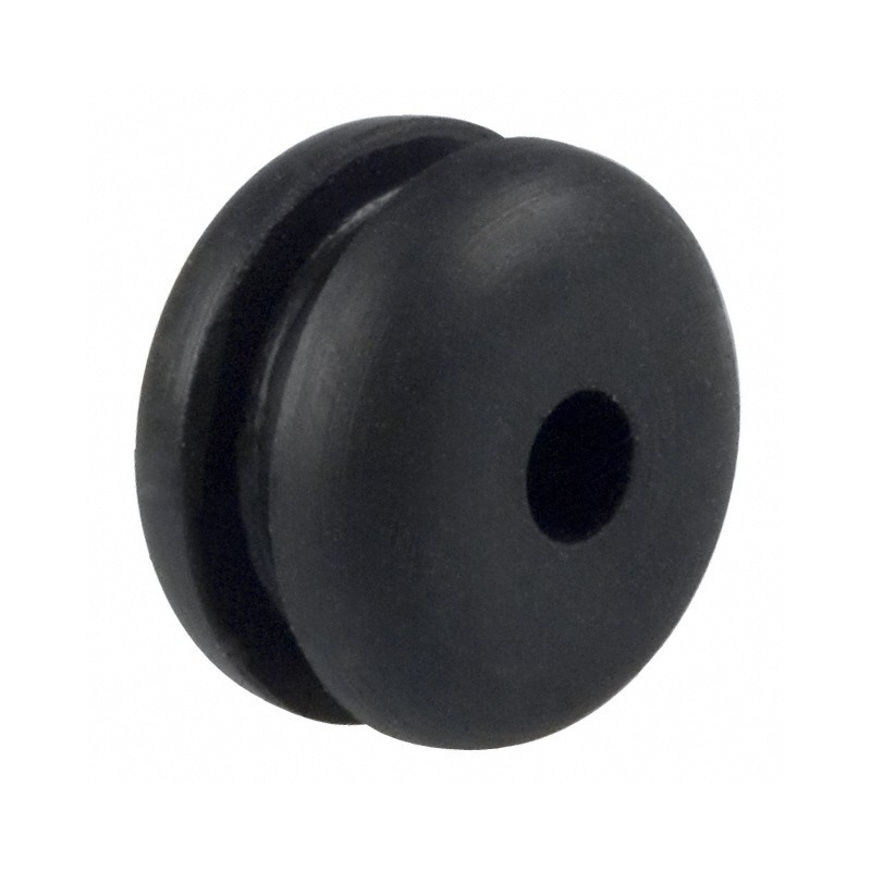1 pcs : 735 - GROMMET 0.125' RUBBER BLACK