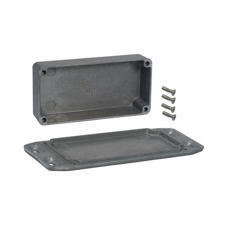 1 pcs : 1590GFL - Box Aluminum Unpainted Cover Included 3.937' L x 1.969' W (100.00mm x 50.00mm) X 1.004' (25.50mm)