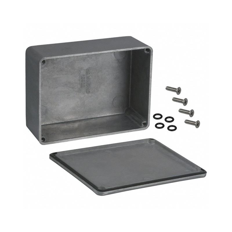 1 pcs : 1590WS - Box Aluminum Unpainted Cover Included 4.335' L x 3.232' W (110.11mm x 82.09mm) X 1.810' (45.97mm)