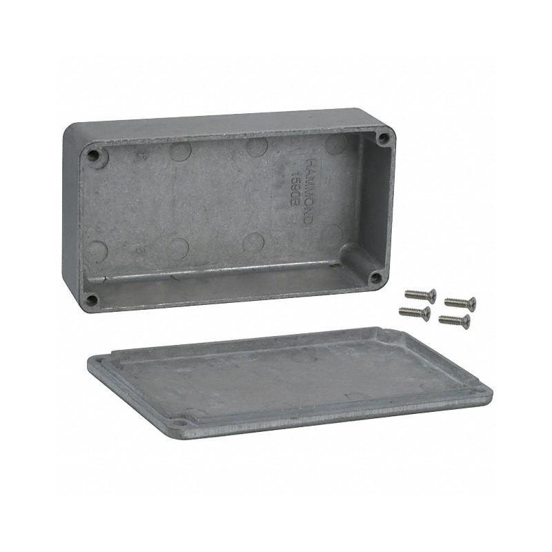 1 pcs : 1590B - Box Aluminum Unpainted Cover Included 4.409' L x 2.382' W (111.99mm x 60.50mm) X 1.220' (30.99mm)