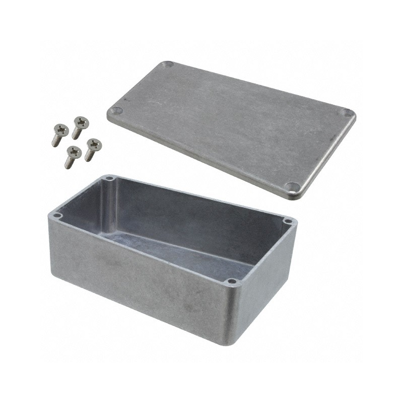 1 pcs : 1590TRPB - Box Aluminum Unpainted Cover Included 4.409' L x 3.109' W (111.99mm x 78.97mm) X 1.543' (39.19mm)