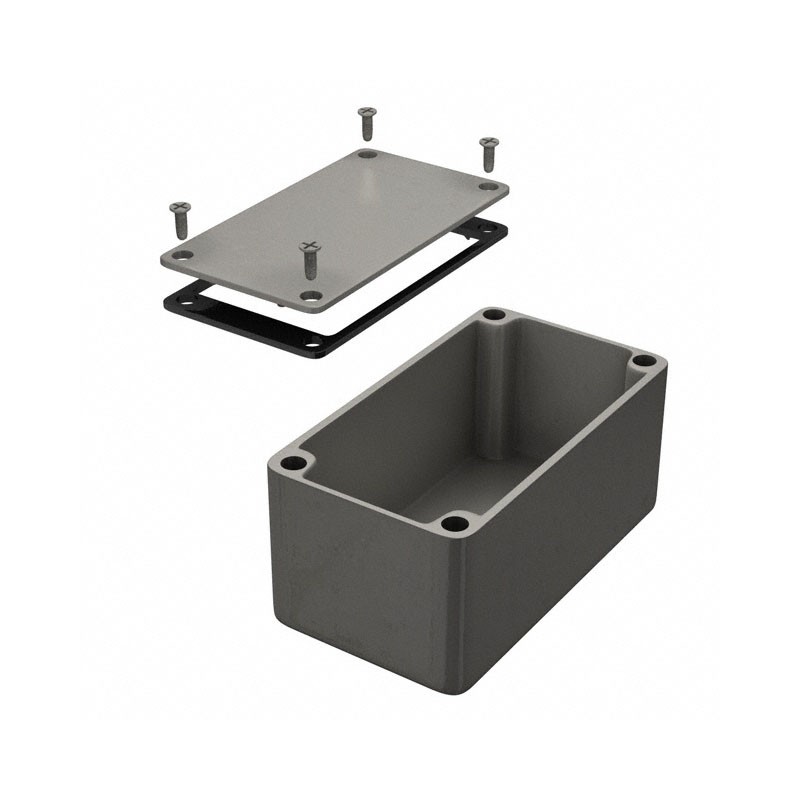 1 pcs : 1550WD - Box Aluminum Unpainted Cover Included 4.508' L x 2.520' W (114.50mm x 64.00mm) X 2.169' (55.09mm)