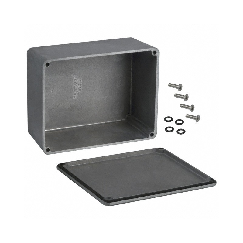 1 pcs : 1590WC - Box Aluminum Unpainted Cover Included 4.705' L x 3.701' W (119.50mm x 94.00mm) X 2.224' (56.50mm)