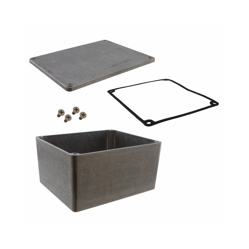 1 pcs : 1590WCE - Box Aluminum Unpainted Cover Included 4.740' L x 3.953' W (120.40mm x 100.41mm) X 2.531' (64.29mm)