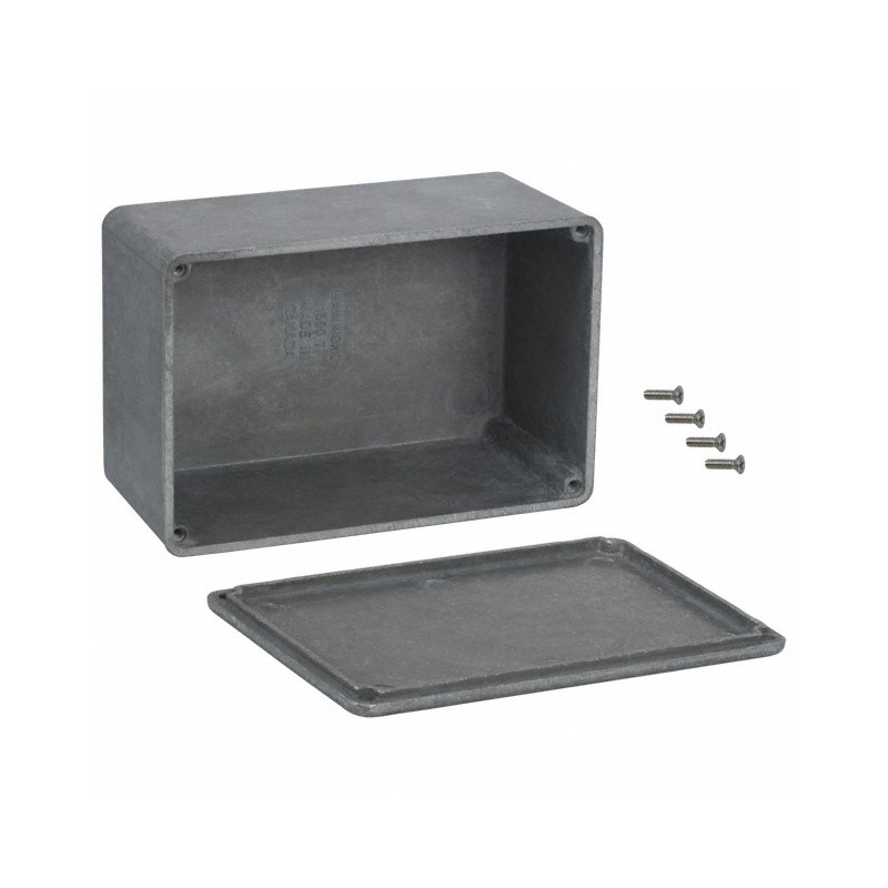 1 pcs : 1590T - Box Aluminum Unpainted Cover Included 4.744' L x 3.150' W (120.50mm x 80.01mm) X 2.323' (59.00mm)