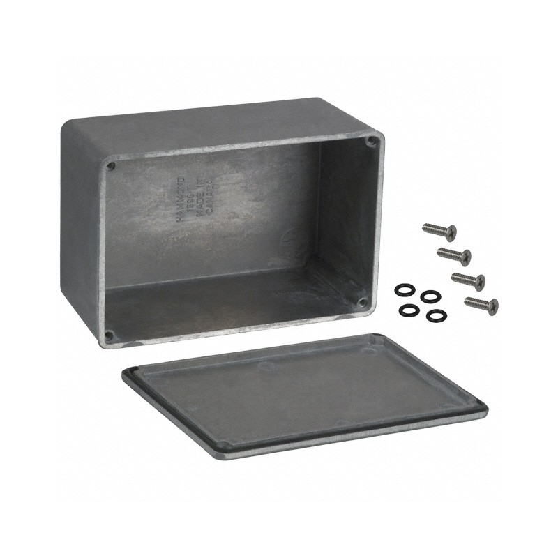 1 pcs : 1590WT - Box Aluminum Unpainted Cover Included 4.744' L x 3.150' W (120.50mm x 80.01mm) X 2.323' (59.00mm)