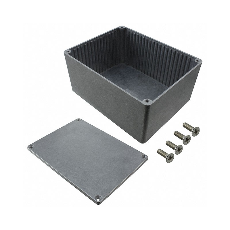 1 pcs : 1590PP - Box Aluminum Unpainted Cover Included 4.760' L x 3.740' W (120.90mm x 95.00mm) X 2.400' (60.96mm)