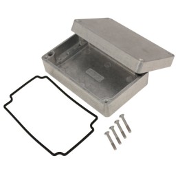 1 pcs : 1550Z107 - Box Aluminum Unpainted Cover Included 4.937' L x 3.165' W (125.40mm x 80.39mm) X 1.606' (40.79mm)