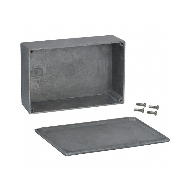 1 pcs : 1590J - Box Aluminum Unpainted Cover Included 5.709' L x 3.740' W (145.01mm x 95.00mm) X 1.929' (49.00mm)