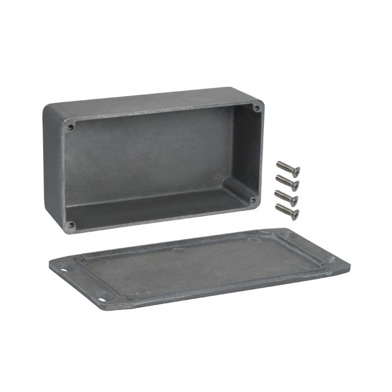 1 pcs : 1590P1FL - Box Aluminum Unpainted Cover Included 6.024' L x 3.268' W (153.01mm x 83.01mm) X 1.988' (50.50mm)