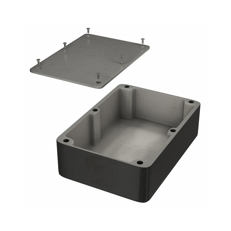 1 pcs : 1550E - Box Aluminum Unpainted Cover Included 6.732' L x 4.764' W (170.99mm x 121.01mm) X 2.169' (55.09mm)