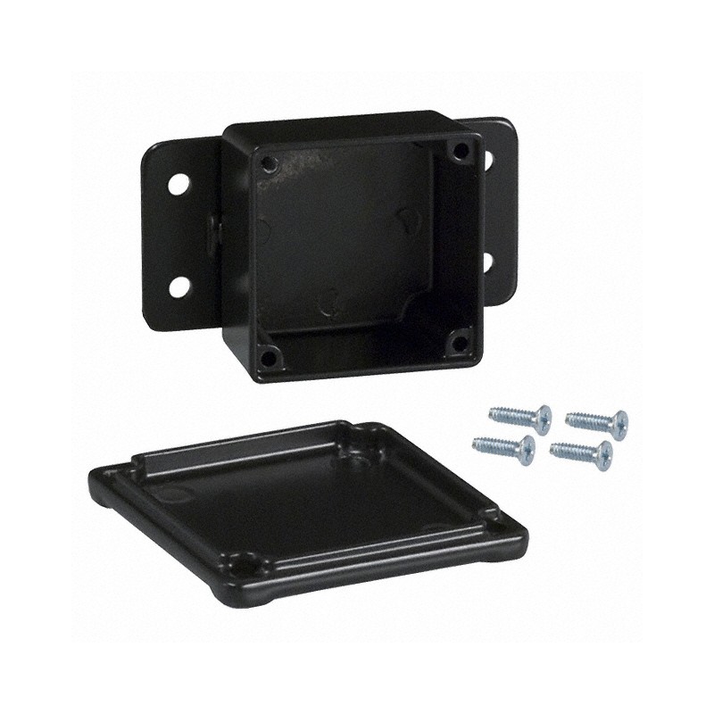 1 pcs : CU-4470-B - Box Metal, Aluminum Black Cover Included 2.000' L x 2.000' W (50.80mm x 50.80mm) X 1.250' (31.75mm)