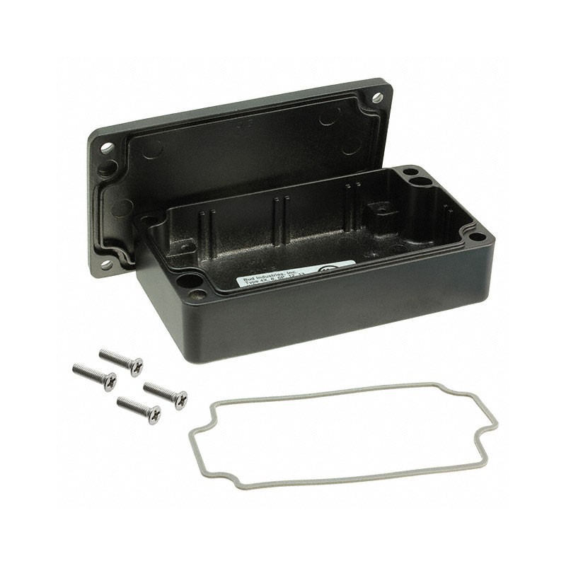 1 pcs : AN-1302-AB - Box Metal, Aluminum Black Cover Included 4.545' L x 2.578' W (115.44mm x 65.48mm) X 1.185' (30.10mm)