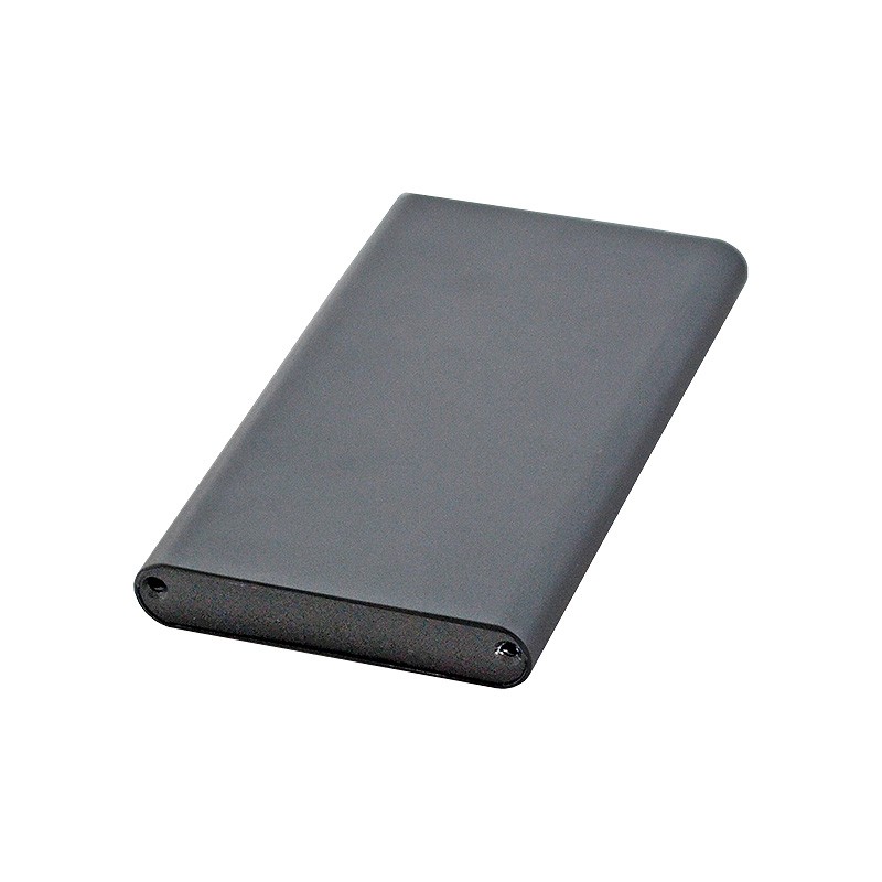 1 pcs : EXT-9162 - Box Metal, Aluminum Black End Panel(s) 3.937' L x 2.244' W (100.00mm x 57.00mm) X 0.413' (10.50mm)