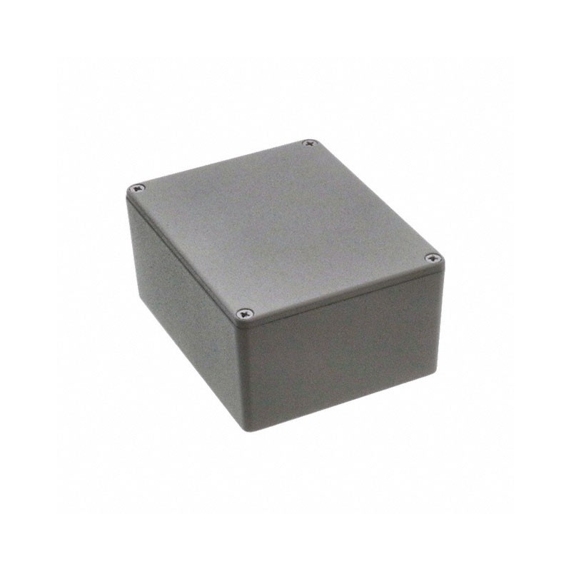 1 pcs : 1590CGY - Box Metal, Aluminum Gray Cover Included 4.705' L x 3.701' W (119.50mm x 94.00mm) X 2.224' (56.50mm)