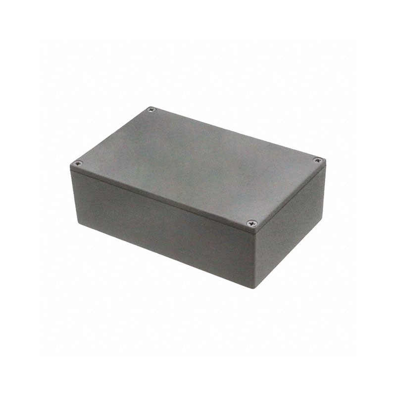 1 pcs : 1590JGY - Box Metal, Aluminum Gray Cover Included 5.709' L x 3.740' W (145.01mm x 95.00mm) X 1.929' (49.00mm)