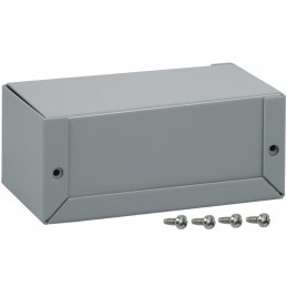 1 pcs : 1411G - Box Metal, Aluminum Gray U Shaped Pieces 3.990' L x 2.250' W (101.35mm x 57.15mm) X 1.640' (41.66mm)