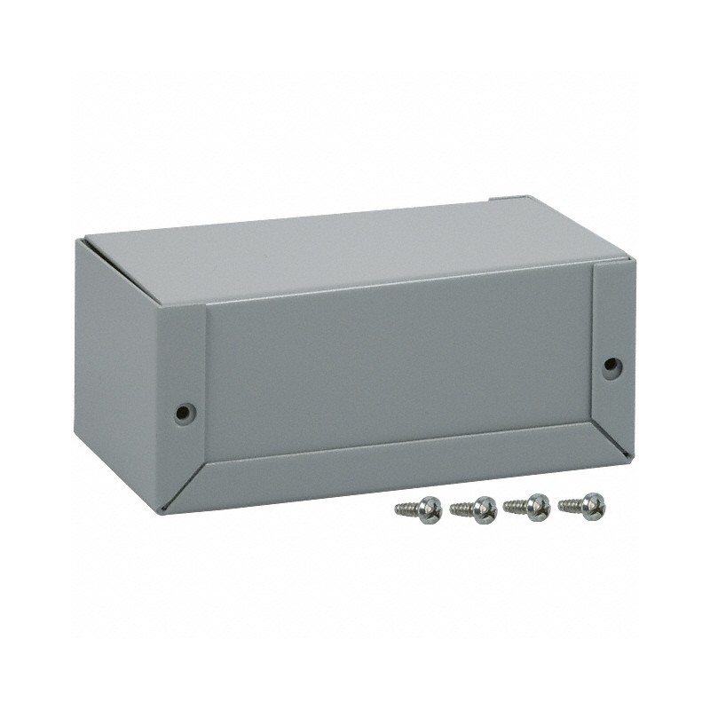 1 pcs : 1411G - Box Metal, Aluminum Gray U Shaped Pieces 3.990' L x 2.250' W (101.35mm x 57.15mm) X 1.640' (41.66mm)