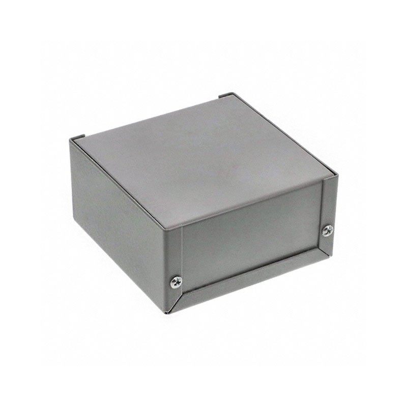 1 pcs : 1411J - Box Metal, Aluminum Gray U Shaped Pieces 3.990' L x 3.990' W (101.35mm x 101.35mm) X 2.010' (51.05mm)