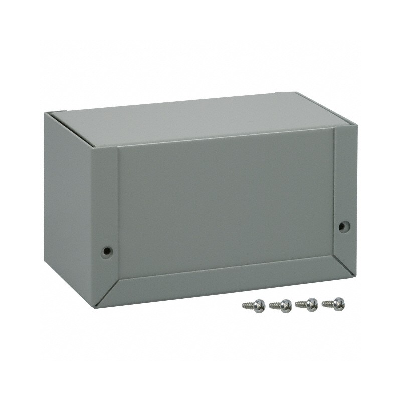 1 pcs : 1411H - Box Metal, Aluminum Gray U Shaped Pieces 4.000' L x 2.250' W (101.60mm x 57.15mm) X 2.260' (57.40mm)