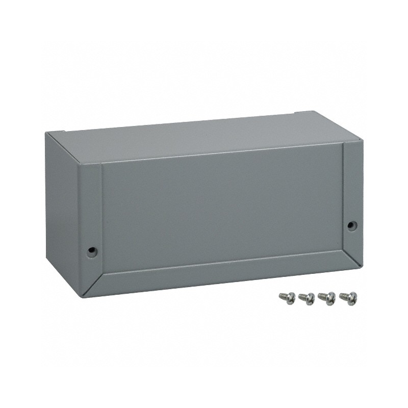 1 pcs : 1411K - Box Metal, Aluminum Gray U Shaped Pieces 5.000' L x 2.250' W (127.00mm x 57.15mm) X 2.260' (57.40mm)