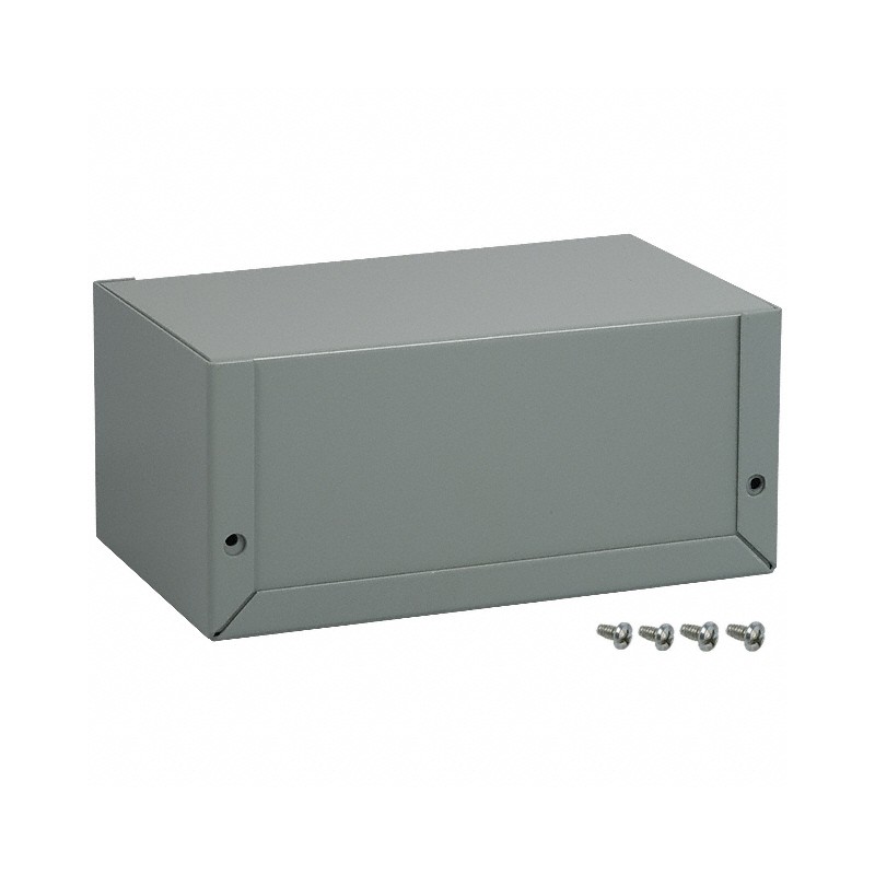 1 pcs : 1411N - Box Metal, Aluminum Gray U Shaped Pieces 5.000' L x 3.010' W (127.00mm x 76.45mm) X 2.260' (57.40mm)