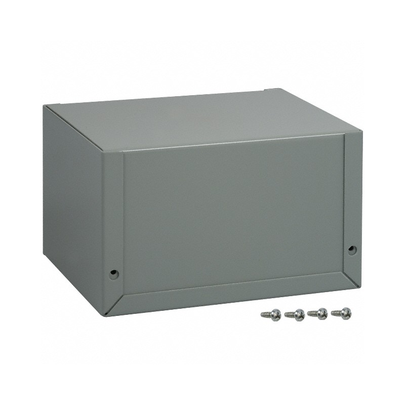 1 pcs : 1411L - Box Metal, Aluminum Gray U Shaped Pieces 5.010' L x 4.000' W (127.25mm x 101.60mm) X 3.010' (76.45mm)