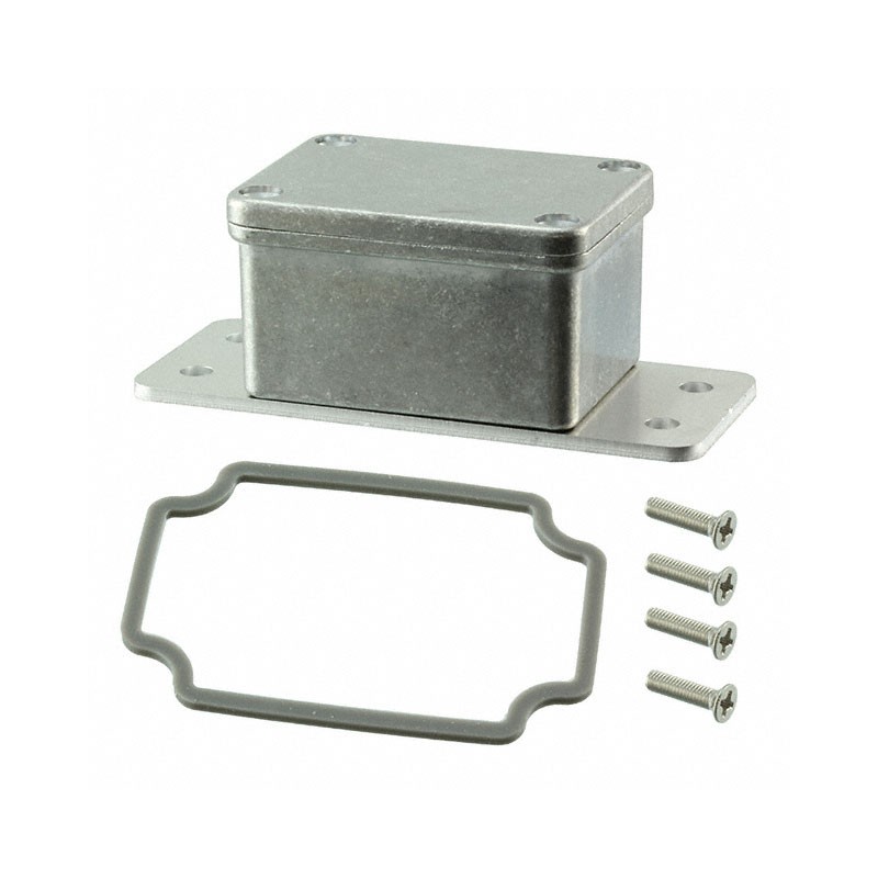 1 pcs : AN-2818-A - Box Metal, Aluminum Natural Cover Included 2.190' L x 1.610' W (55.63mm x 40.89mm) X 1.220' (30.99mm)