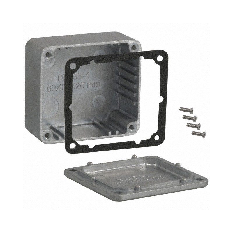 1 pcs : CN-5700 - Box Metal, Aluminum Natural Cover Included 2.362' L x 2.161' W (59.99mm x 54.89mm) X 1.224' (31.09mm)