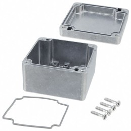 1 pcs : AN-1319-A - Box Metal, Aluminum Natural Cover Included 3.130' L x 2.930' W (79.50mm x 74.42mm) X 2.050' (52.07mm)