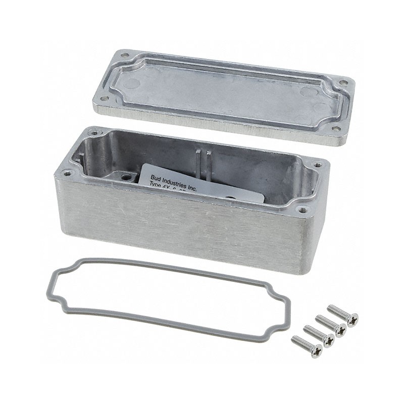 1 pcs : AN-1300-A - Box Metal, Aluminum Natural Cover Included 3.531' L x 1.409' W (89.69mm x 35.79mm) X 1.180' (29.97mm)