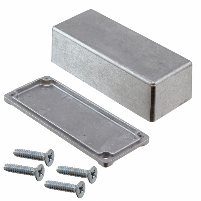 1 pcs : CU-123 - Box Metal, Aluminum Natural Cover Included 3.625' L x 1.500' W (92.08mm x 38.10mm) X 1.218' (30.94mm)