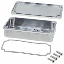 1 pcs : AN-1320-A - Box Metal, Aluminum Natural Cover Included 4.040' L x 2.070' W (102.62mm x 52.58mm) X 1.000' (25.40mm)