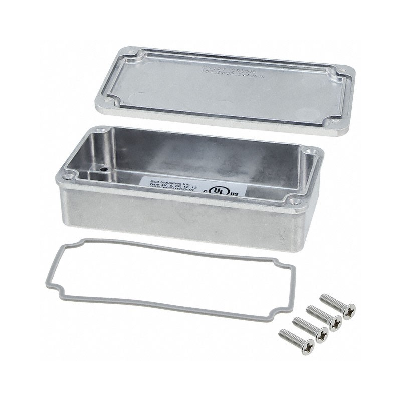 1 pcs : AN-1320-A - Box Metal, Aluminum Natural Cover Included 4.040' L x 2.070' W (102.62mm x 52.58mm) X 1.000' (25.40mm)