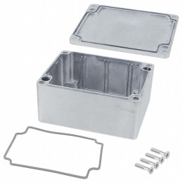 1 pcs : AN-1304-A - Box Metal, Aluminum Natural Cover Included 4.535' L x 3.543' W (115.19mm x 89.99mm) X 2.165' (55.00mm)