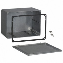 1 pcs : CN-5707 - Box Metal, Aluminum Natural Cover Included 5.472' L x 4.008' W (138.99mm x 101.80mm) X 3.054' (77.57mm)