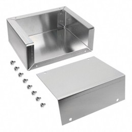 1 pcs : CU-452-A - Box Metal, Aluminum Natural L Shaped Panel 5.000' L x 4.000' W (127.00mm x 101.60mm) X 2.000' (50.80mm)