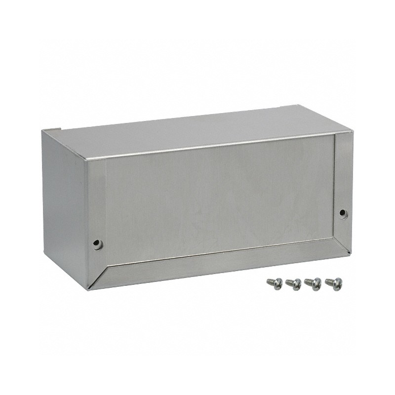 1 pcs : 1411KU - Box Metal, Aluminum Unpainted U Shaped Pieces 5.000' L x 2.250' W (127.00mm x 57.15mm) X 2.260' (57.40mm)