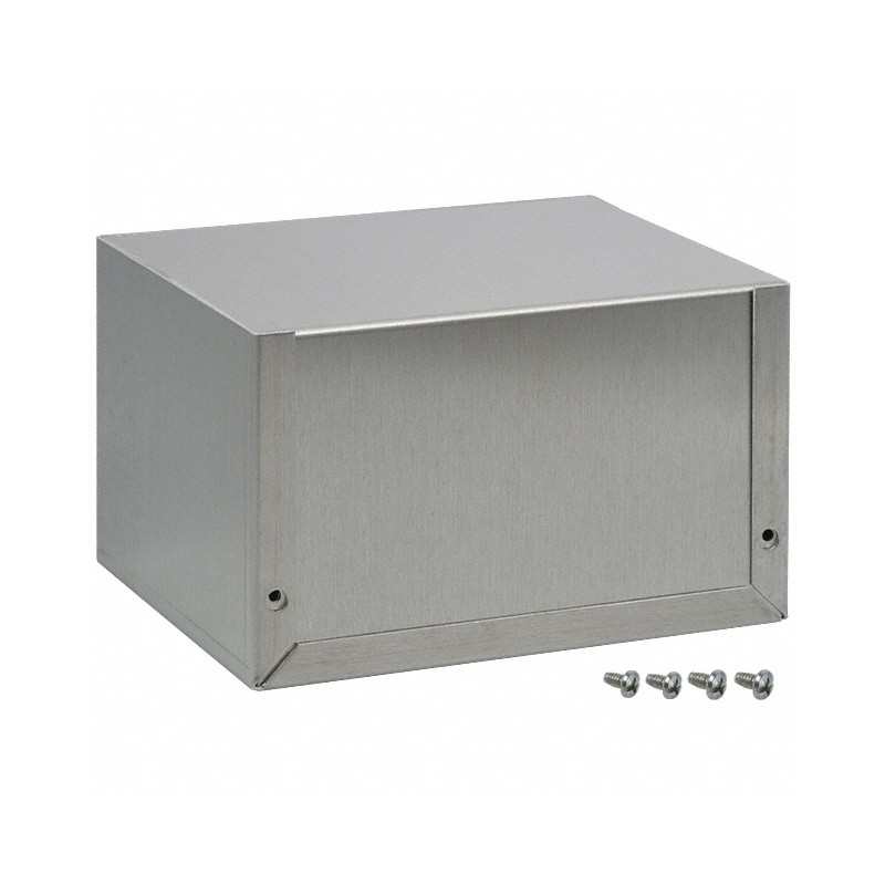 1 pcs : 1411LU - Box Metal, Aluminum Unpainted U Shaped Pieces 5.010' L x 4.000' W (127.25mm x 101.60mm) X 3.010' (76.45mm)