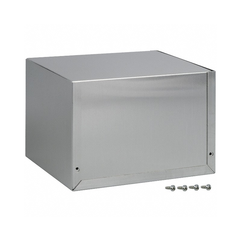 1 pcs : 1411PU - Box Metal, Aluminum Unpainted U Shaped Pieces 5.990' L x 4.990' W (152.15mm x 126.75mm) X 4.010' (101.85mm)