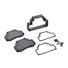 1 pcs : DMX-4776-B - Box Metal, Aluminum with Plastic, Polycarbonate Panels Black End Panel(s) 3.871' L x 1.079' W (98.33mm x 27